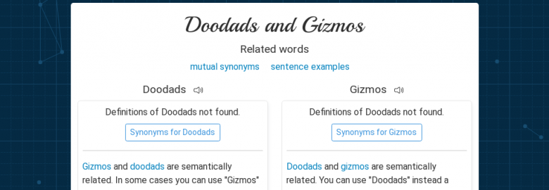 Gizmos and Dodads