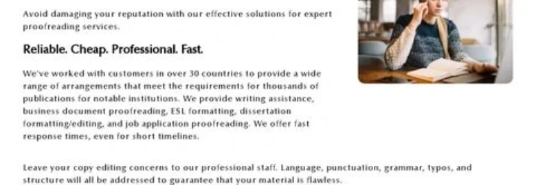 Proofreading Services Canada